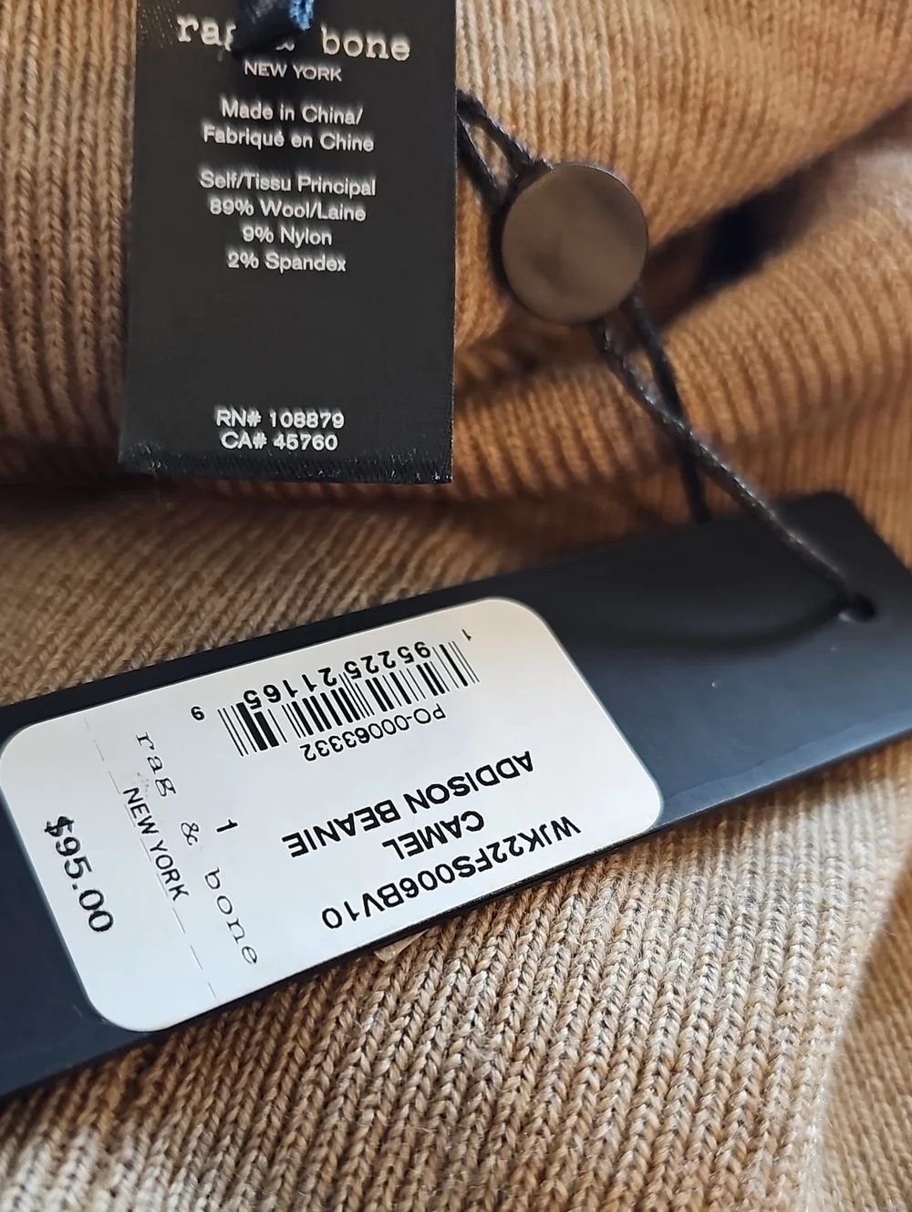 Rag & Bone Addison Wool-Blend Beanie NWT Gift Cold Weather
